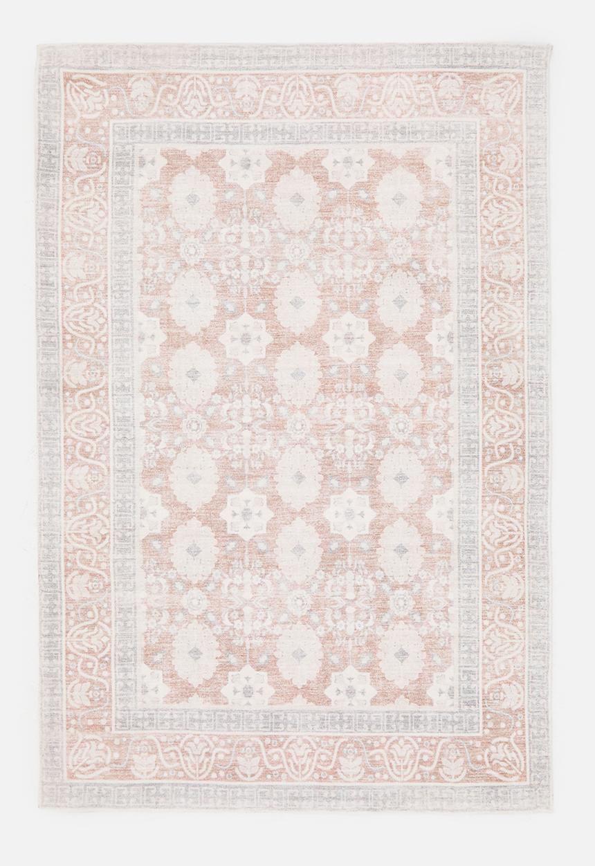 Sixth Floor - Antique Printed Wool Blend Rug - Dusty Pink