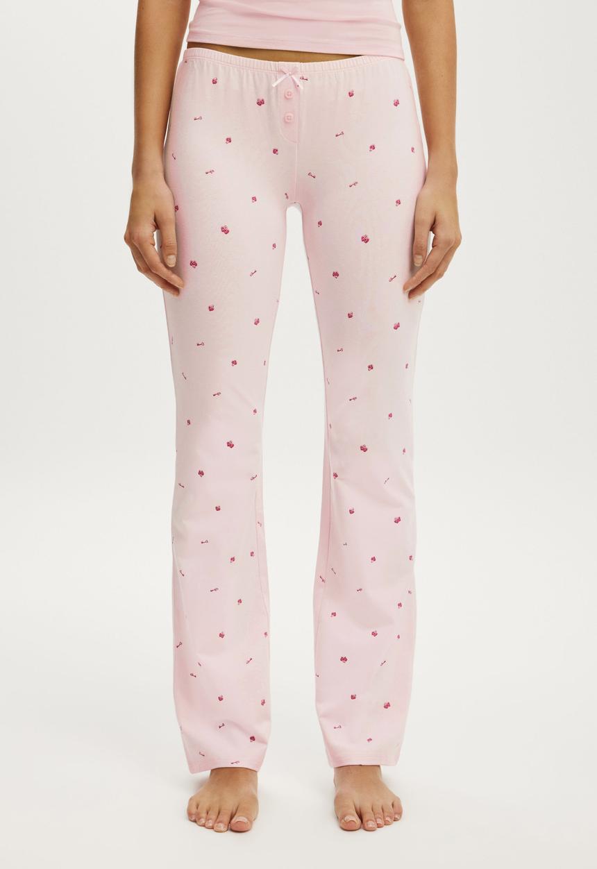 Cotton On - Dreamy soft flare pant - pink kiss lock & key