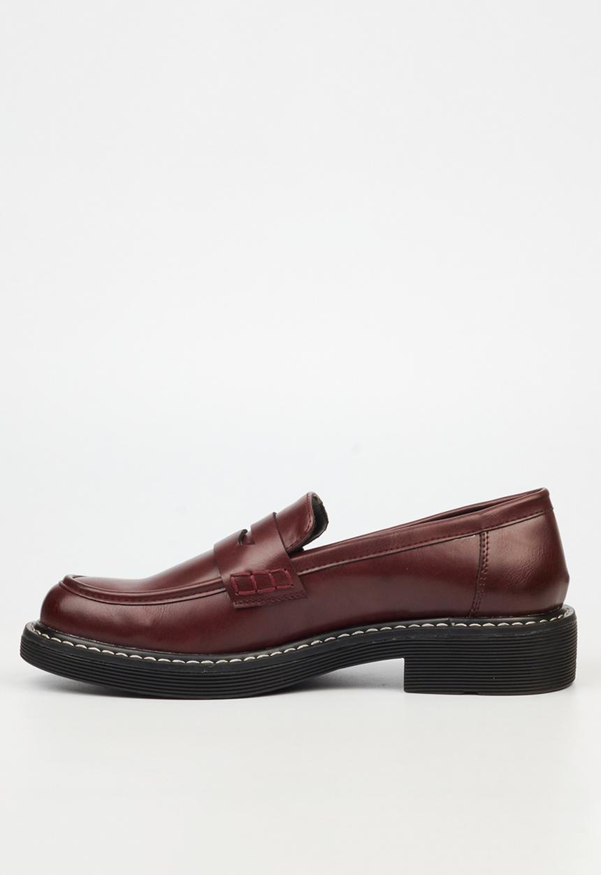 Miss Black - Princeton 5 penny moc derby - burgundy