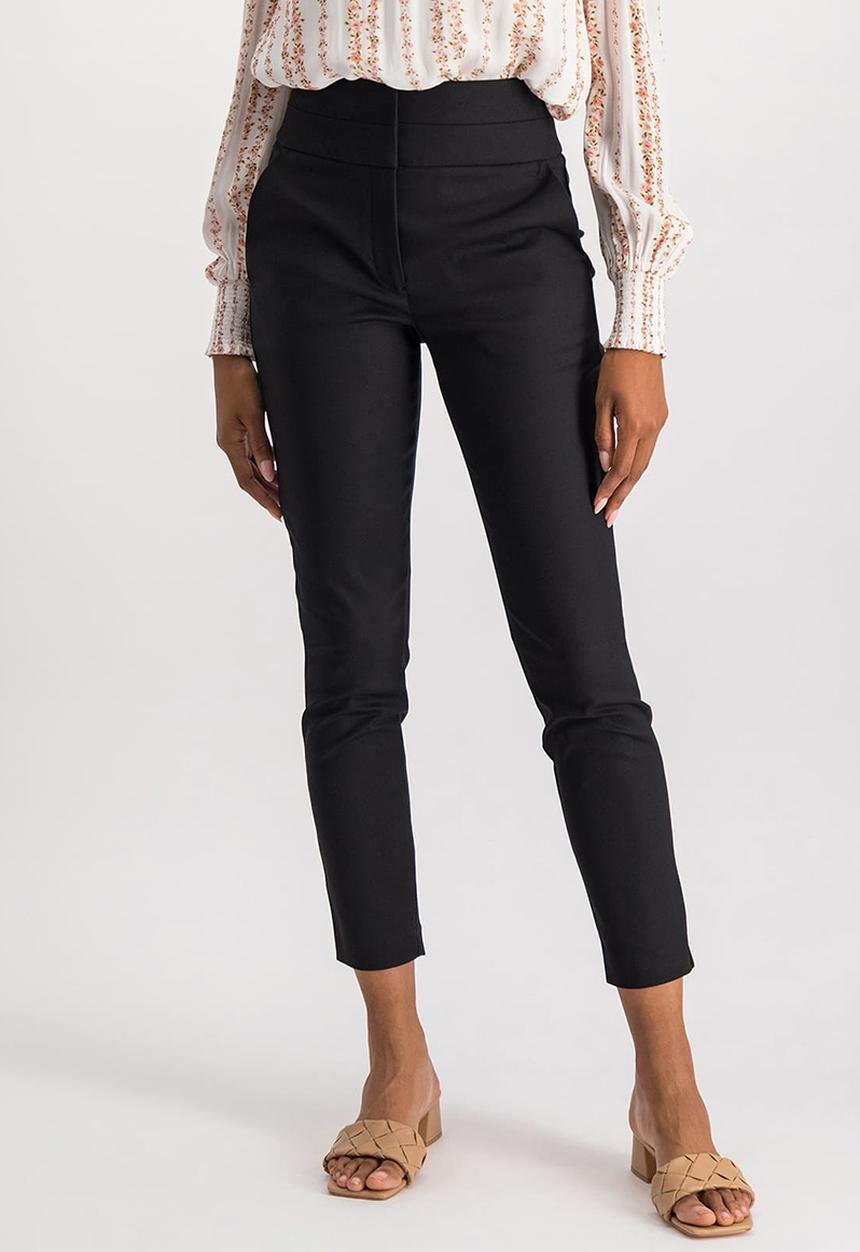 Forever New - Georgia high waist full length pants in black - black