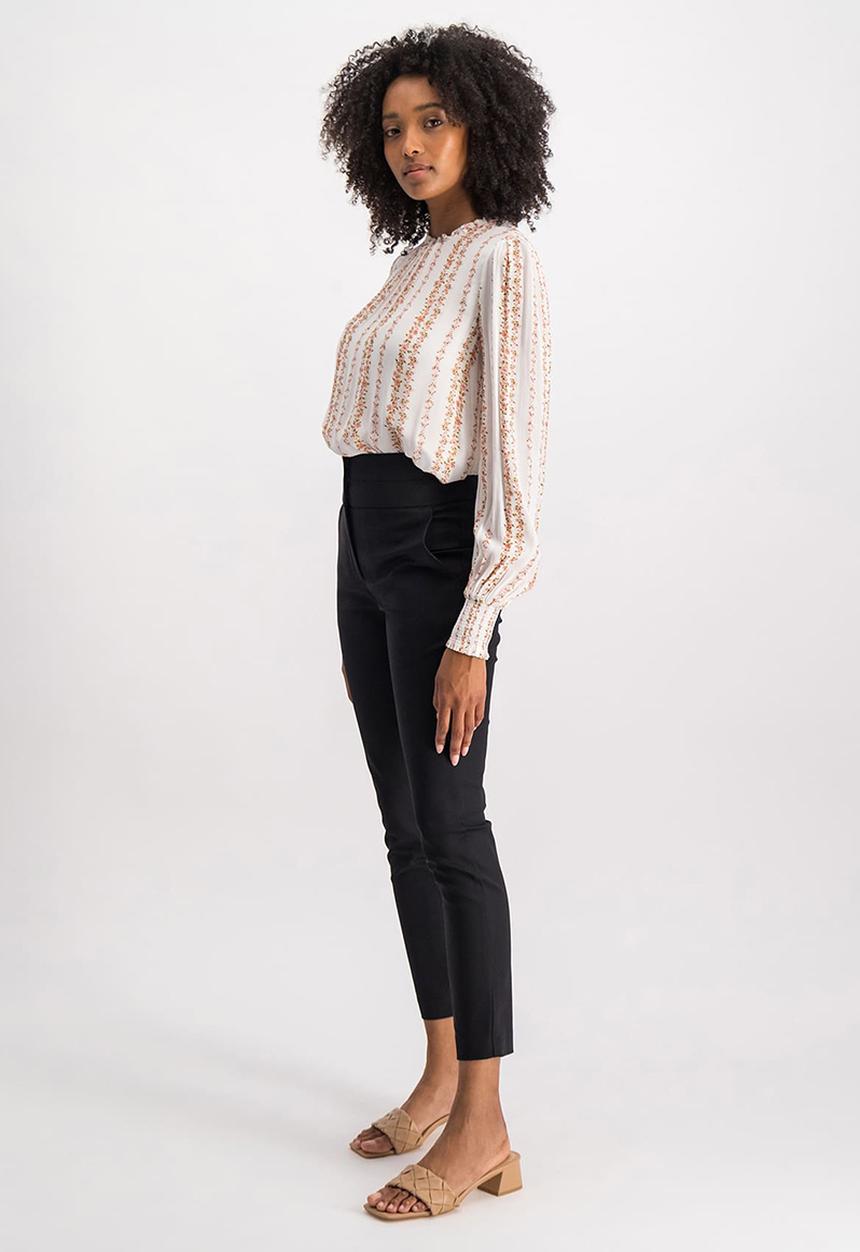 Forever New - Georgia high waist full length pants in black - black
