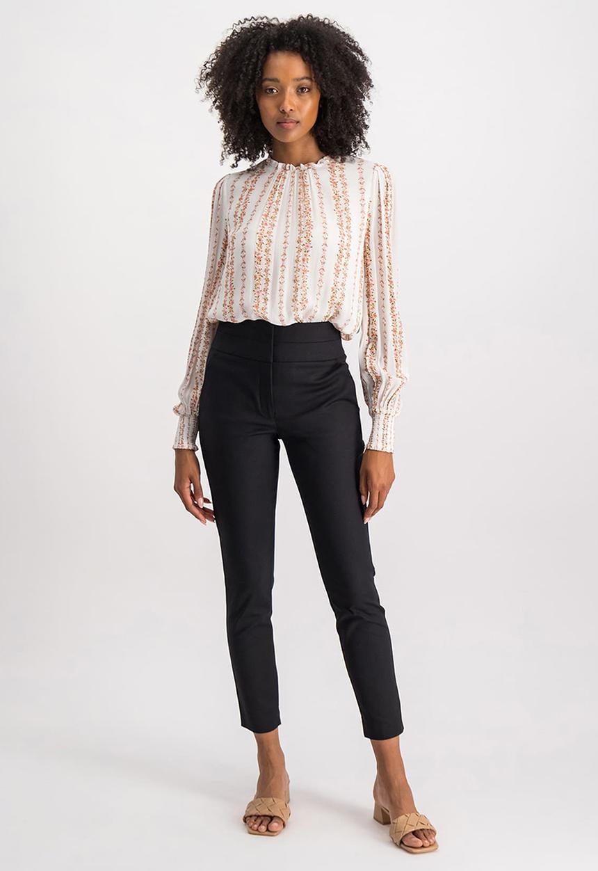 Forever New - Georgia high waist full length pants in black - black