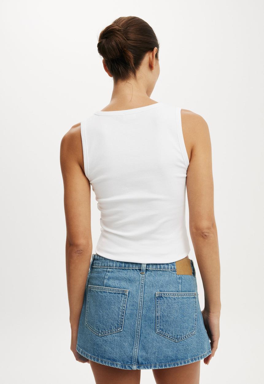 Cotton On - Pleated micro wrap skirt - pisces blue