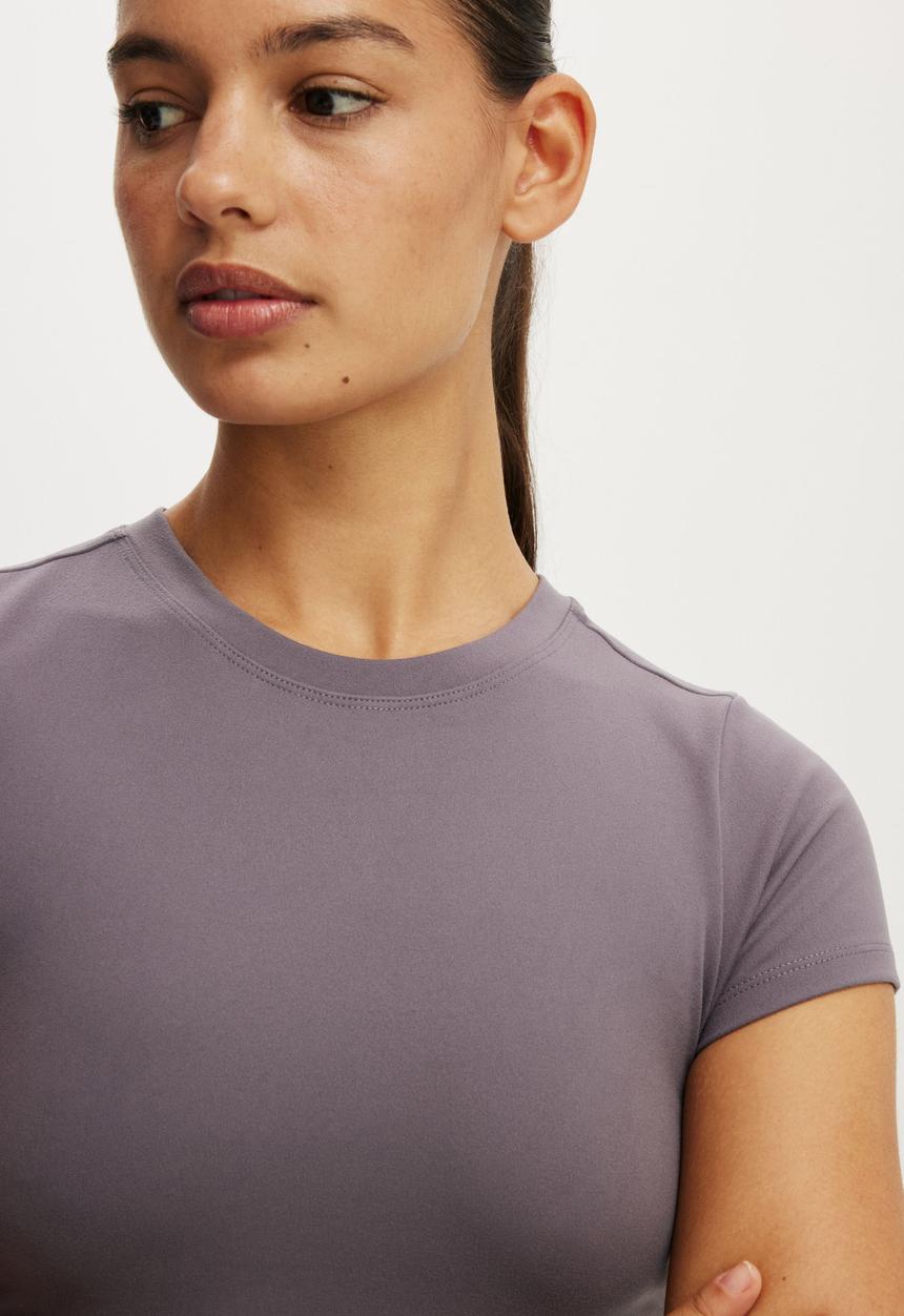 Cotton On - Ultra Soft Fitted T-shirt - Violet Grey