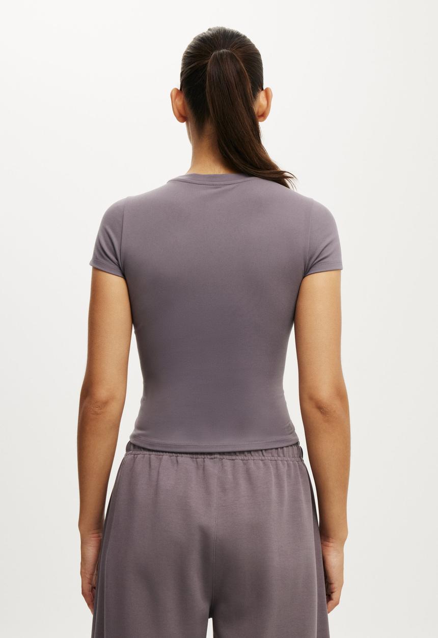 Cotton On - Ultra Soft Fitted T-shirt - Violet Grey