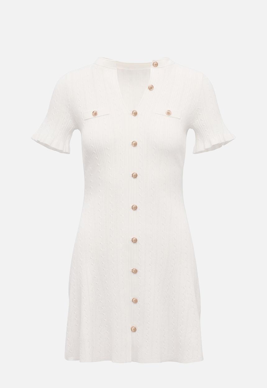 Forever New - Violetta stitch interest mini dress in cream