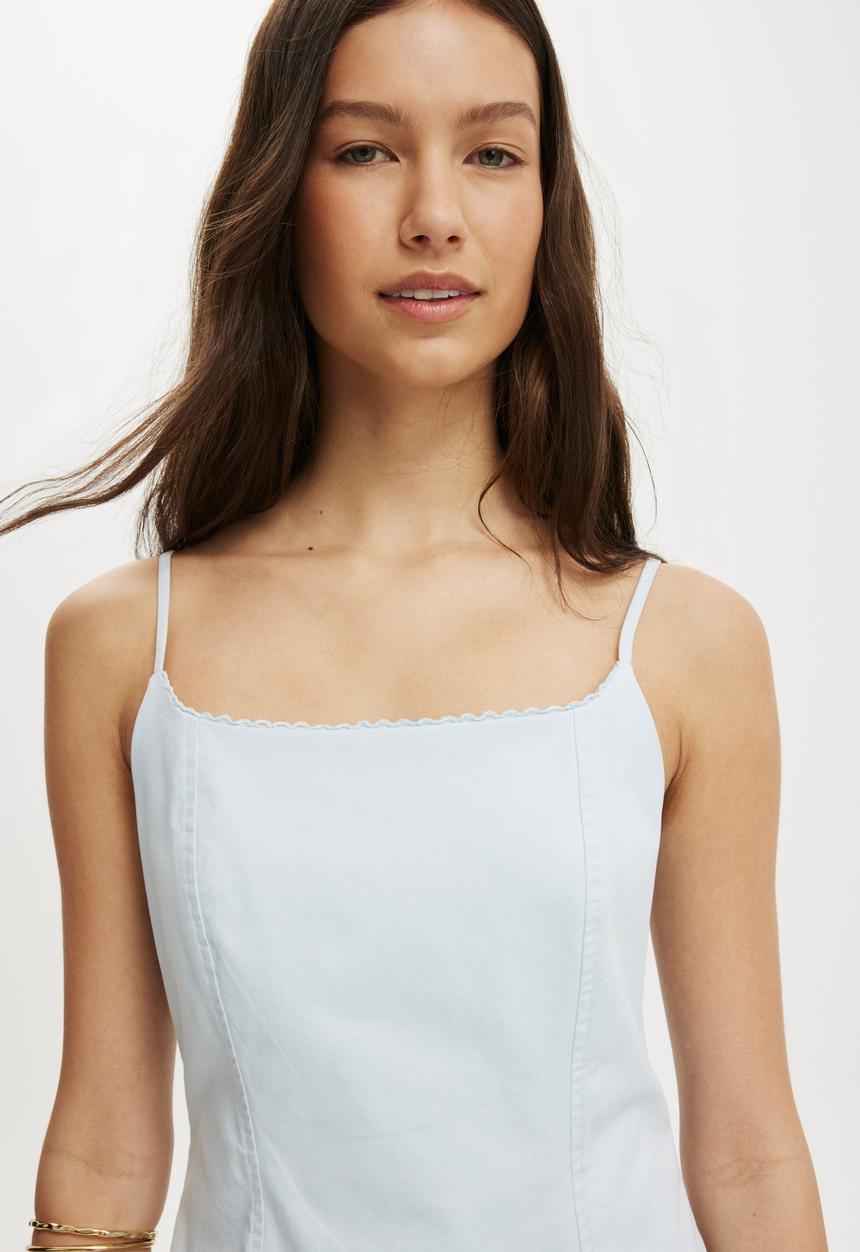 Cotton On - Seamed mini dress - seaside blue