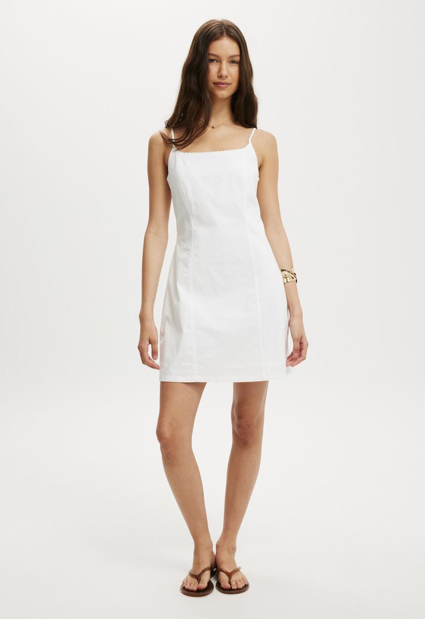 Cotton On - Seamed mini dress - white