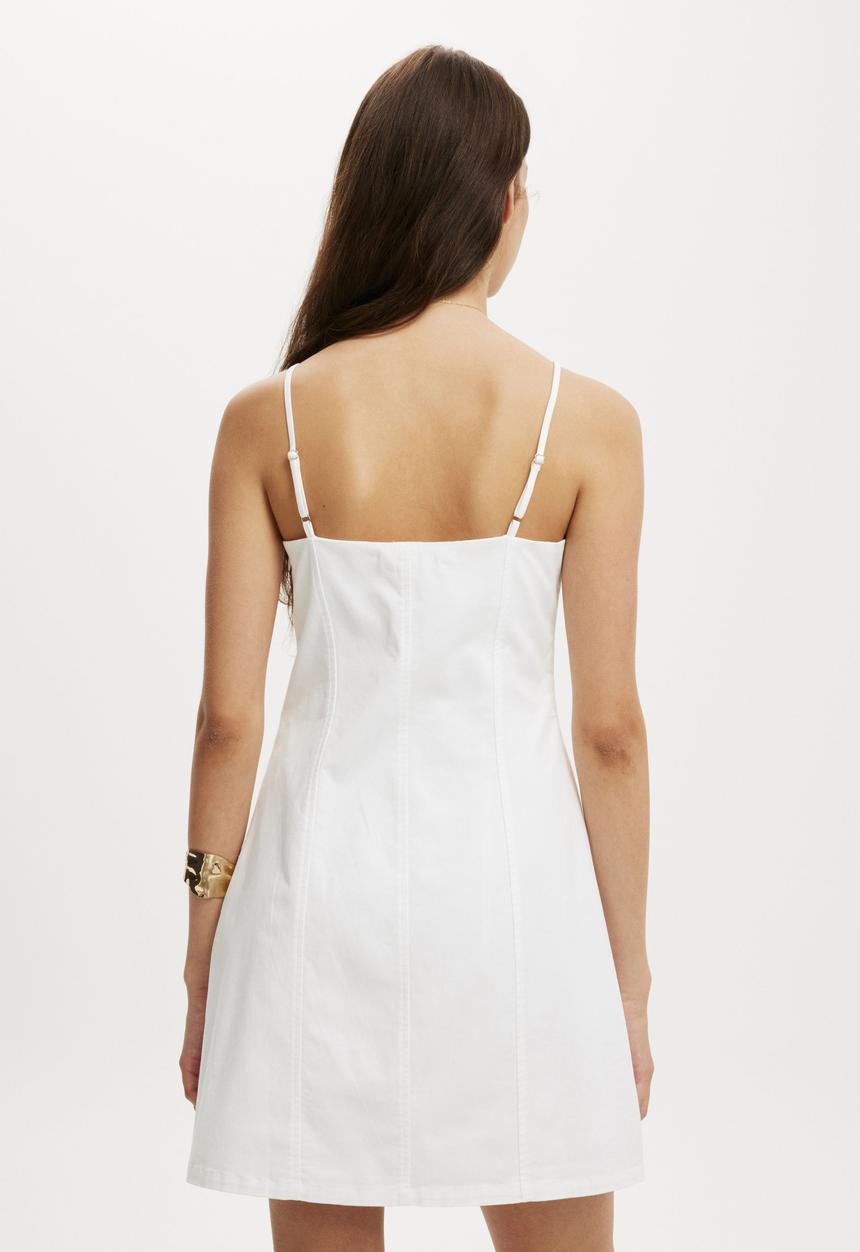 Cotton On - Seamed mini dress - white