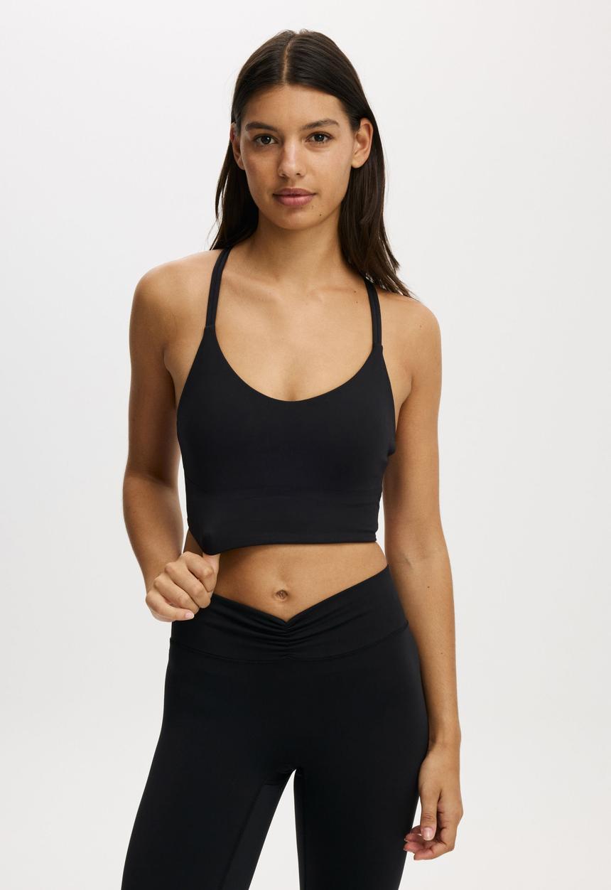 Cotton On - Active Bonded Strappy Tank - Black