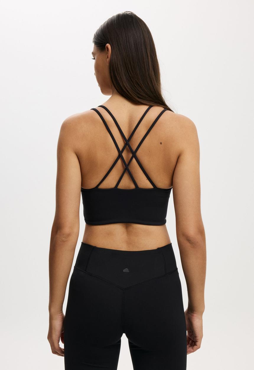 Cotton On - Active Bonded Strappy Tank - Black