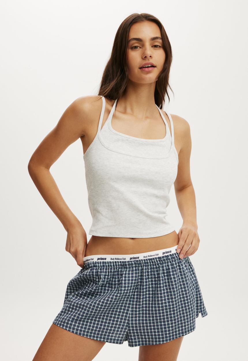 Cotton On - Double layer cami - light grey marle