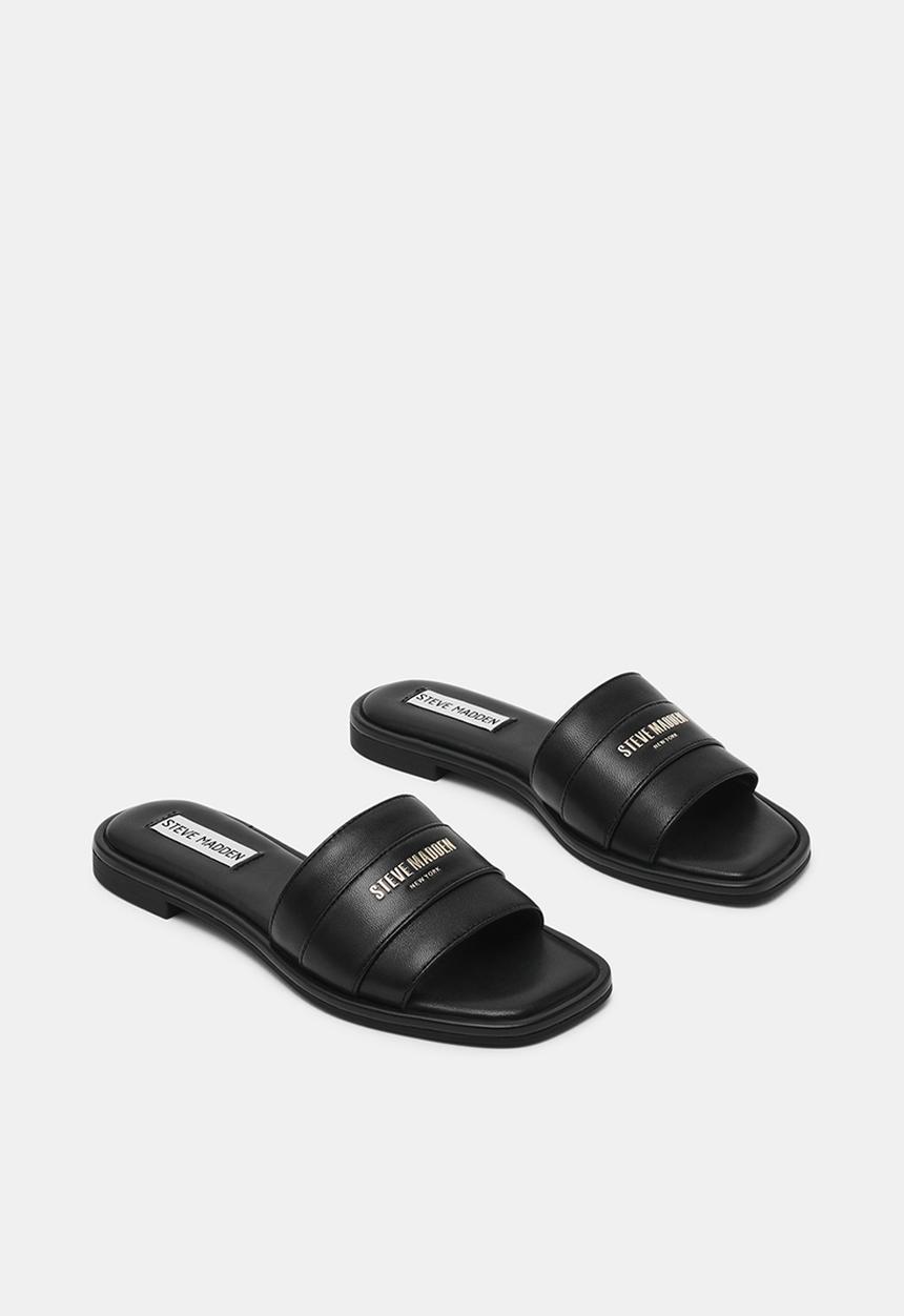 Steve Madden - Ashten slide - black leat