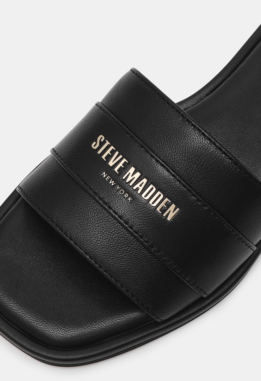 Steve Madden - Ashten slide - black leat