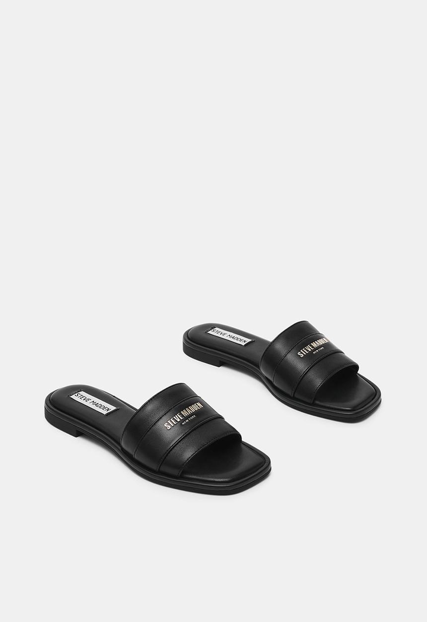 Steve Madden - Ashten slide - black leat