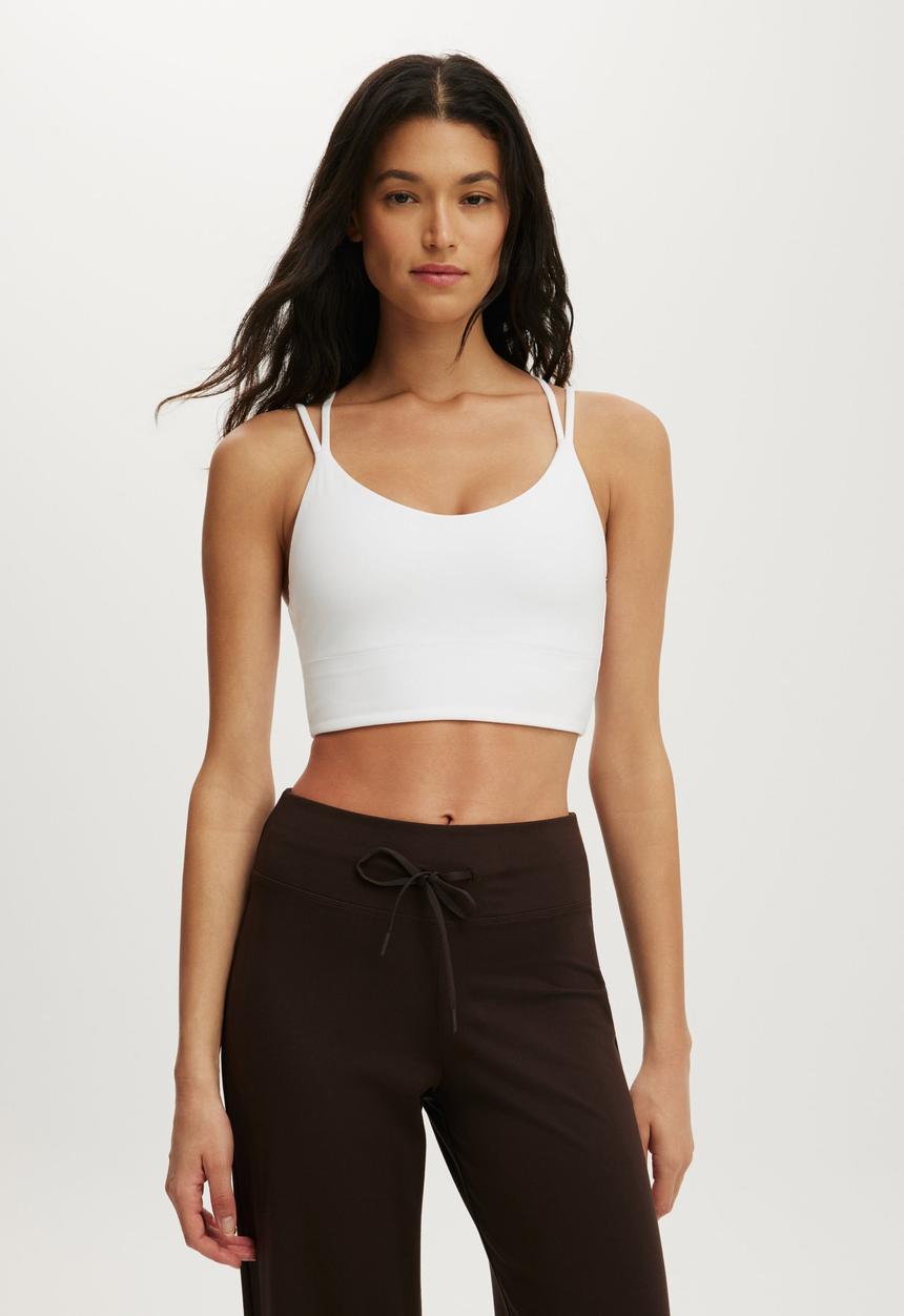 Cotton On - Active Bonded Strappy Tank - White