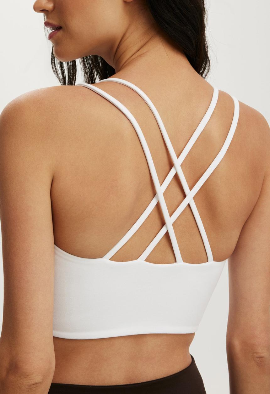 Cotton On - Active Bonded Strappy Tank - White