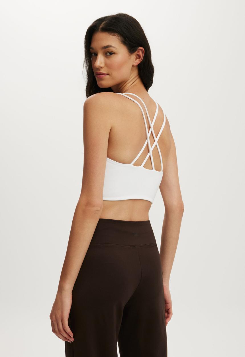 Cotton On - Active Bonded Strappy Tank - White
