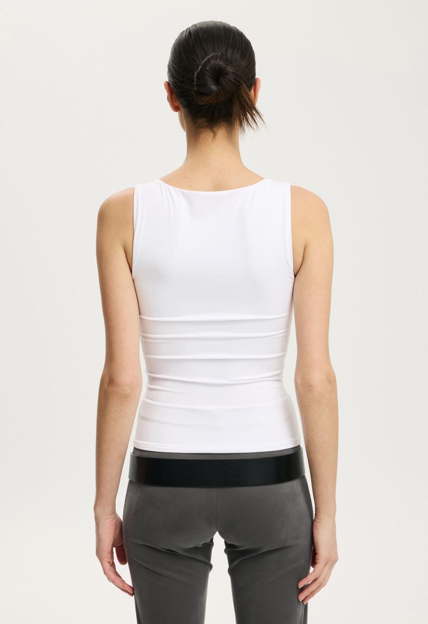Cotton On - Hold Me Scoop Tank - White