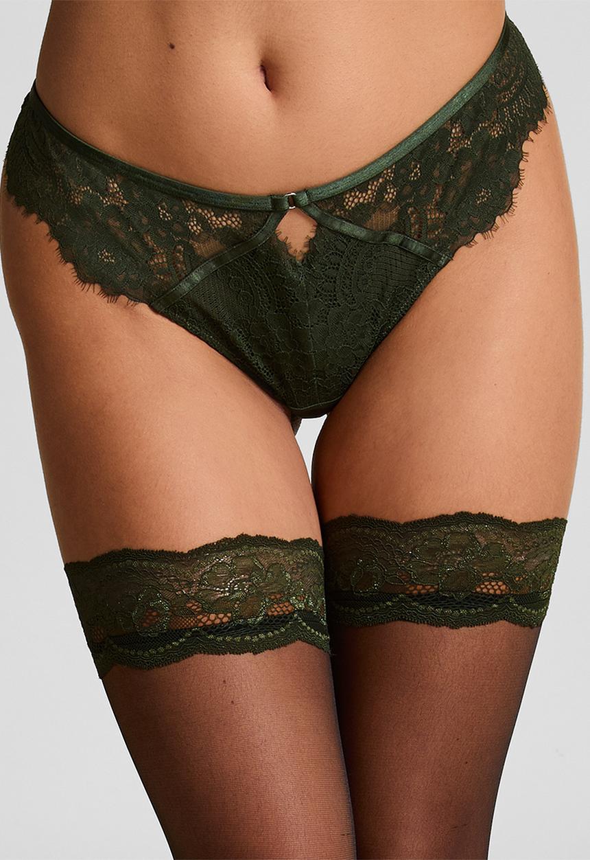 Hunkemoller - Su 15den fancy lace top - deep depths