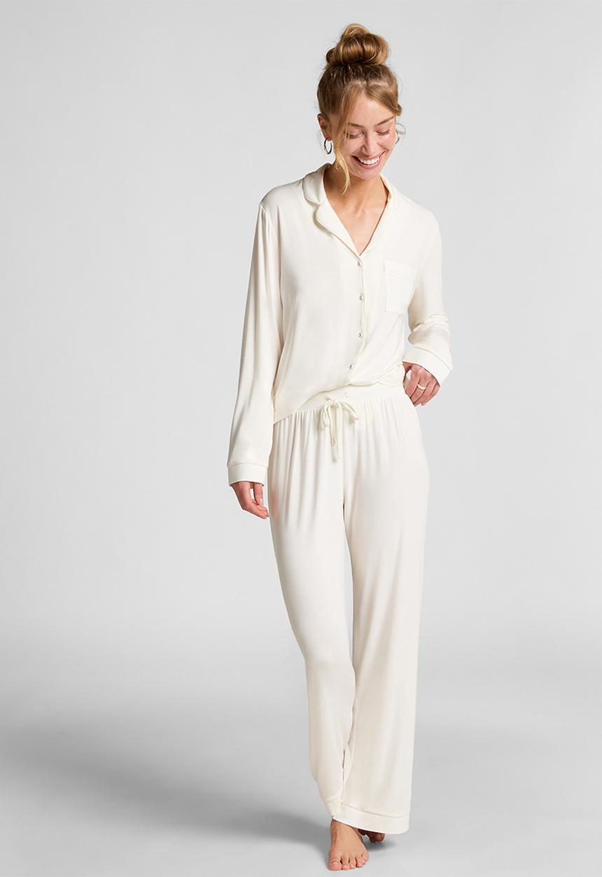 Hunkemoller - Pant jersey essential - whisper white