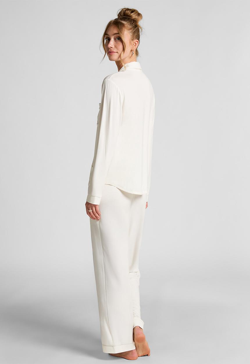Hunkemoller - Jacket long sleeve jersey essential - whisper white