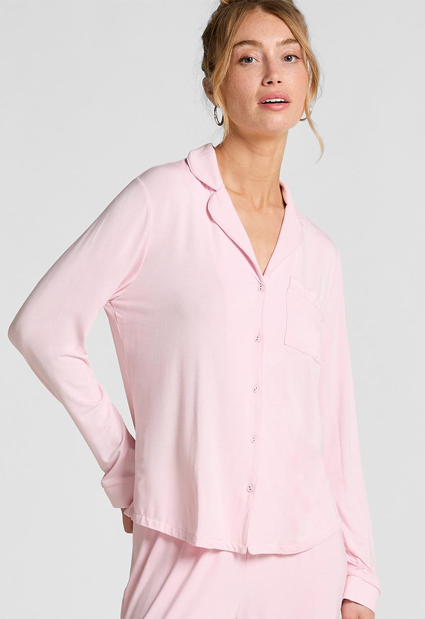 Hunkemoller - Jacket long sleeve jersey essential - pink