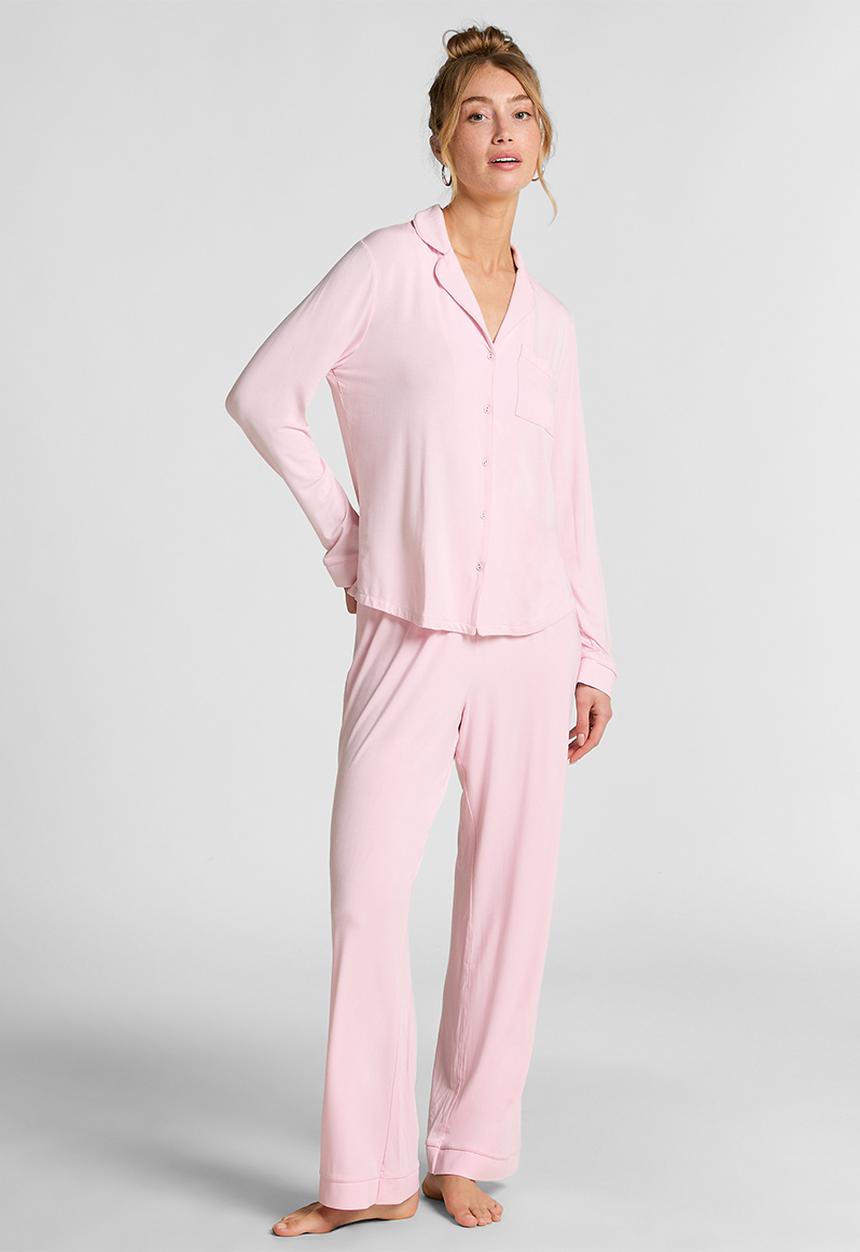 Hunkemoller - Jacket long sleeve jersey essential - pink