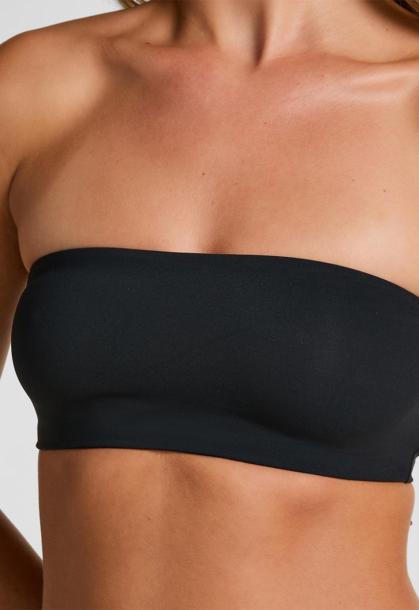 Hunkemoller - Smooth bandeau bralette - caviar