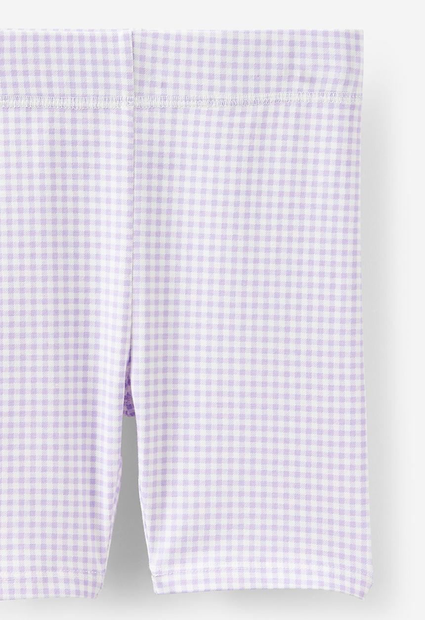 Cotton On - Hailey Bike Short - Lilac Mood/Vanilla Gingham