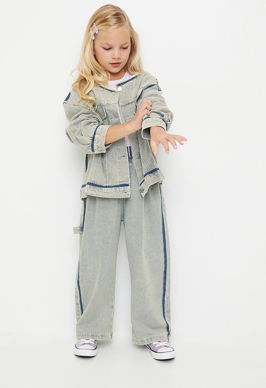 Pop Candy - Light wash denim jacket & jeans - light blue