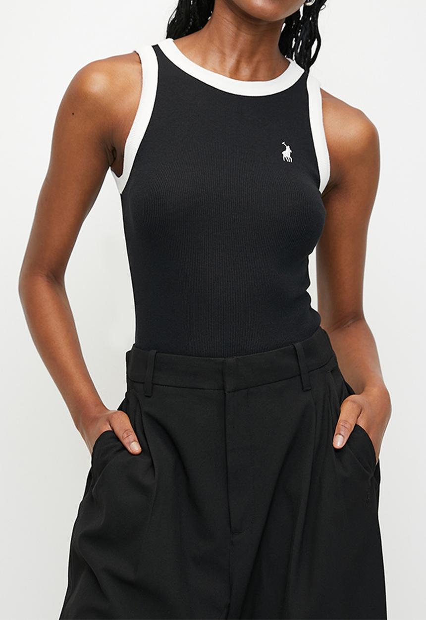 POLO - Wmn Aria Ribbed Sl Tank - Black