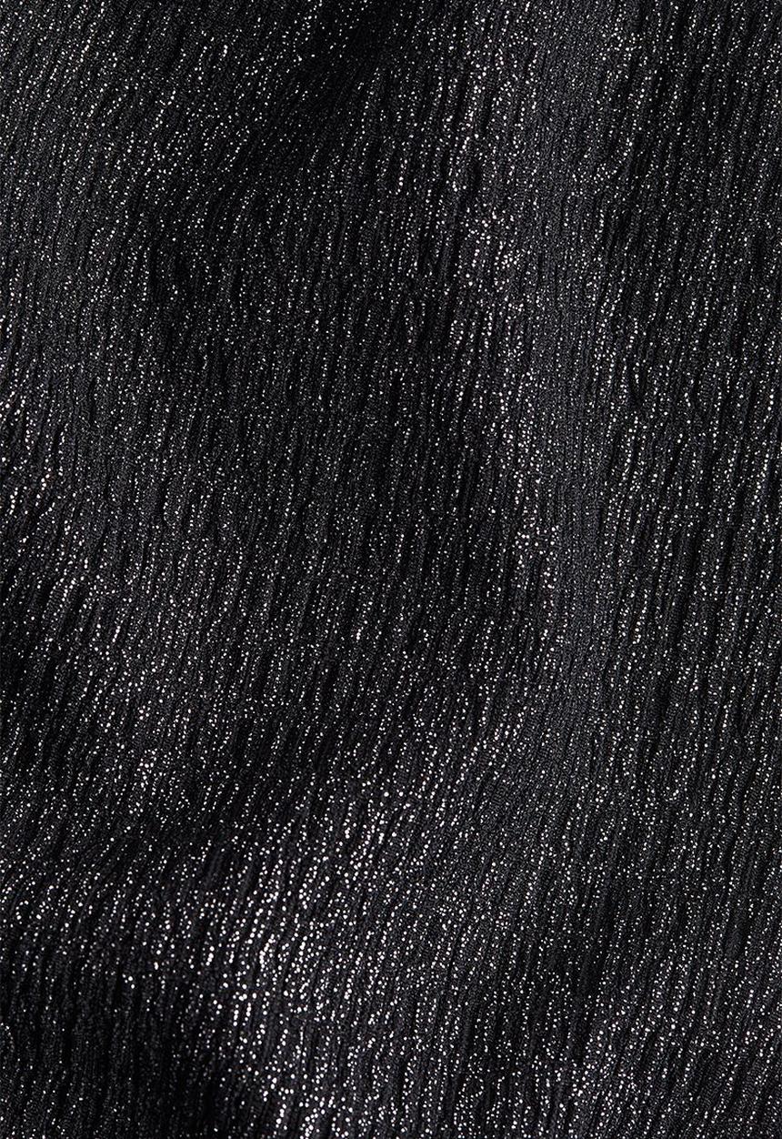 H&M - Smocked flared trousers - black glittery