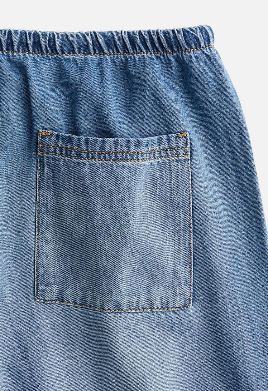 H&M - Denim drawstring trousers - light denim blue