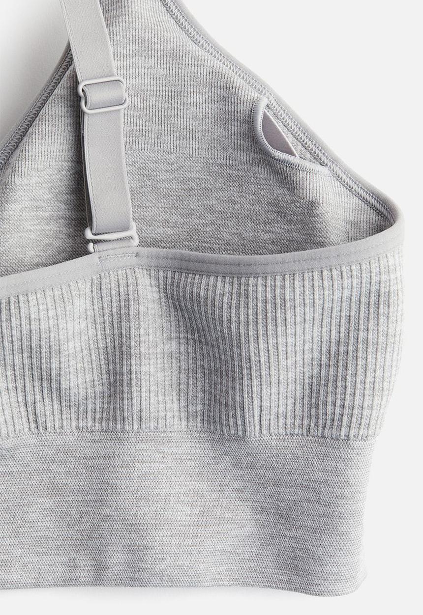 H&M - Seamless medium support sports bra in drymove™ - grey marl