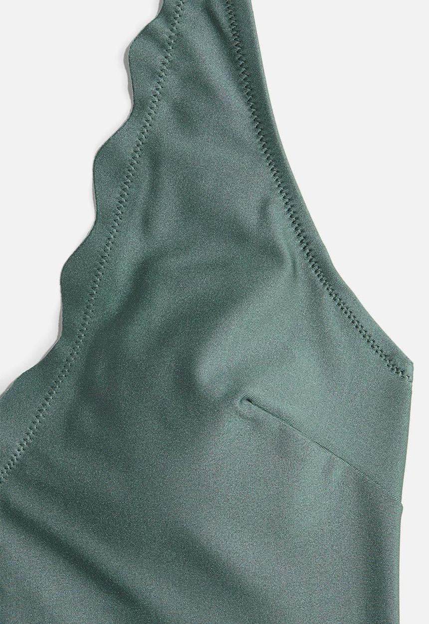 H&M - Padded-cup swimsuit - dusty green