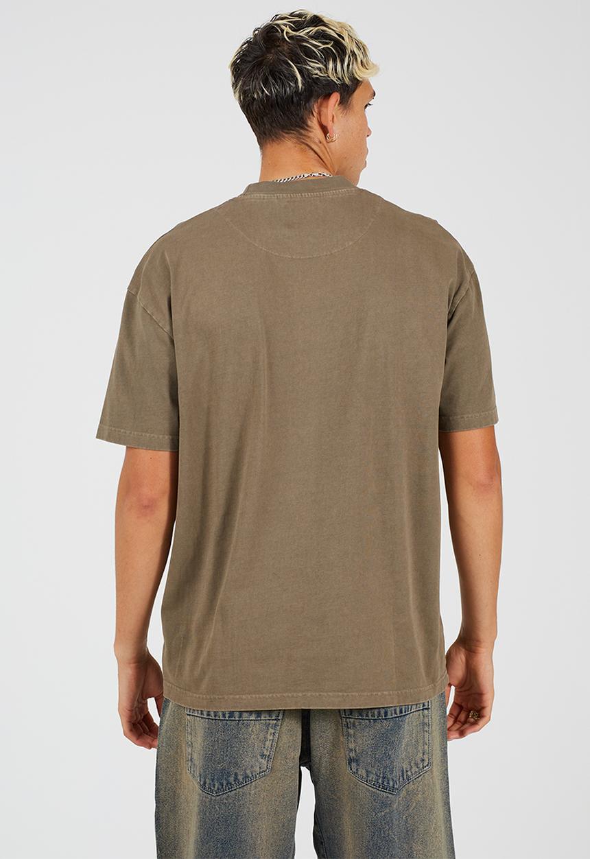 Brave Soul - Oversized Fit T-Shirt - Taupe Wash