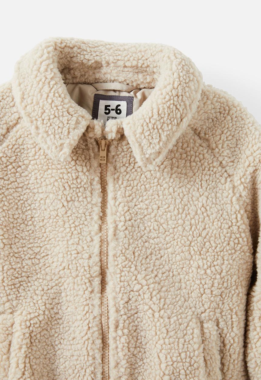 Cotton On - Teddy bomber jacket - rainy day