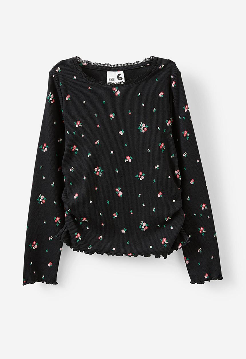 Cotton On - Nadia  Long Sleeve Top - Phantom/Floral