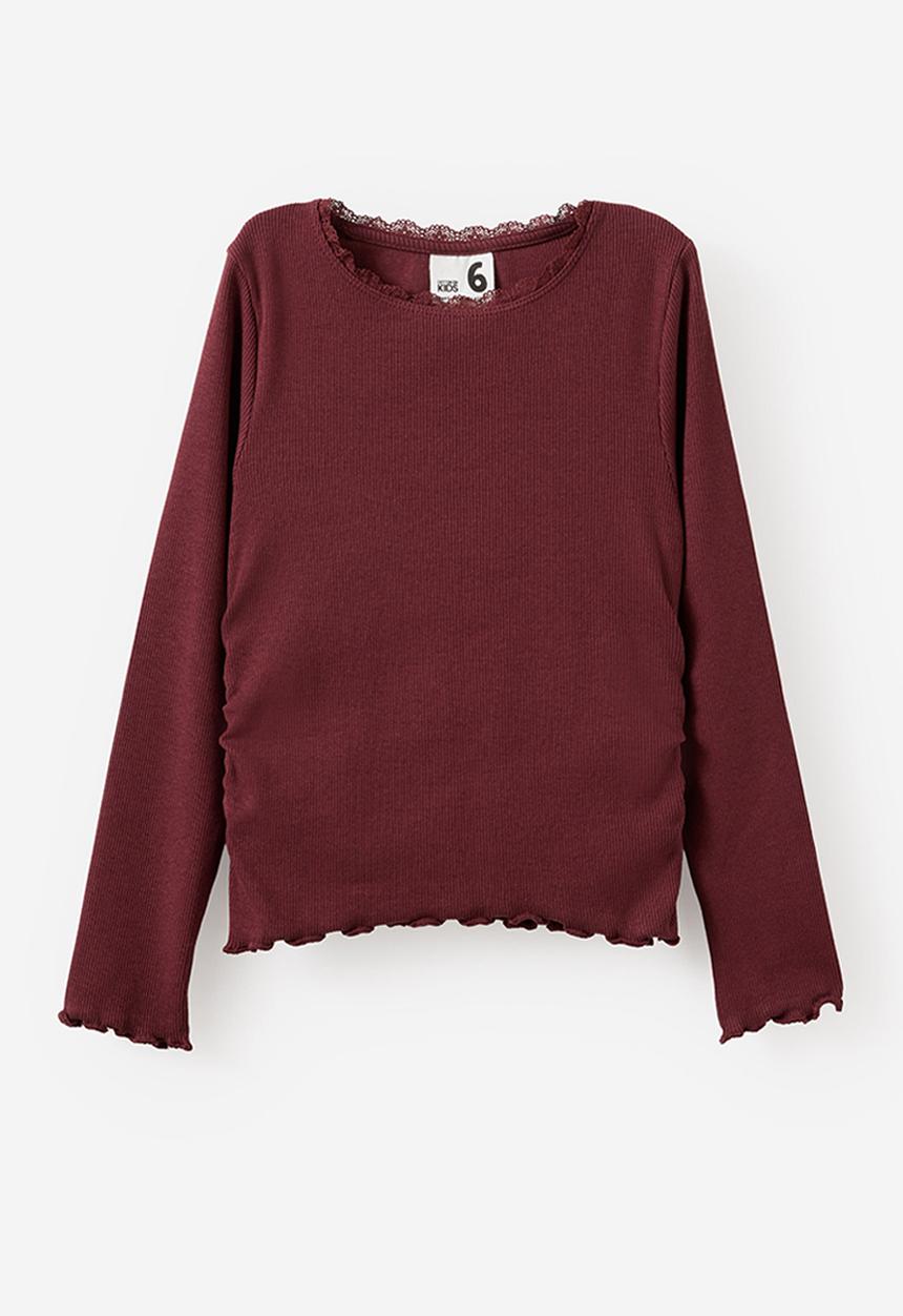 Cotton On - Nadia Long Sleeve Top - Bordeaux