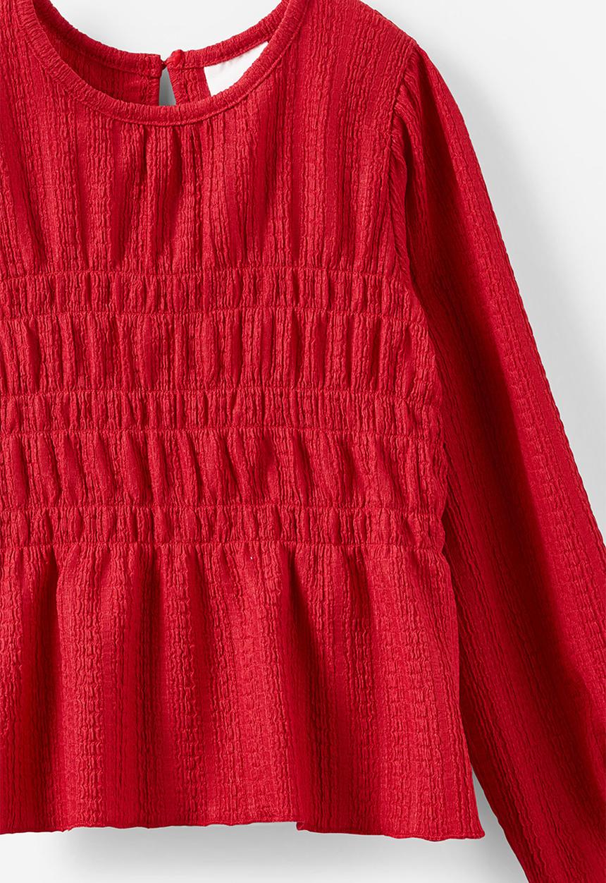 Cotton On - Luna Long Sleeve Top - Varsity Red
