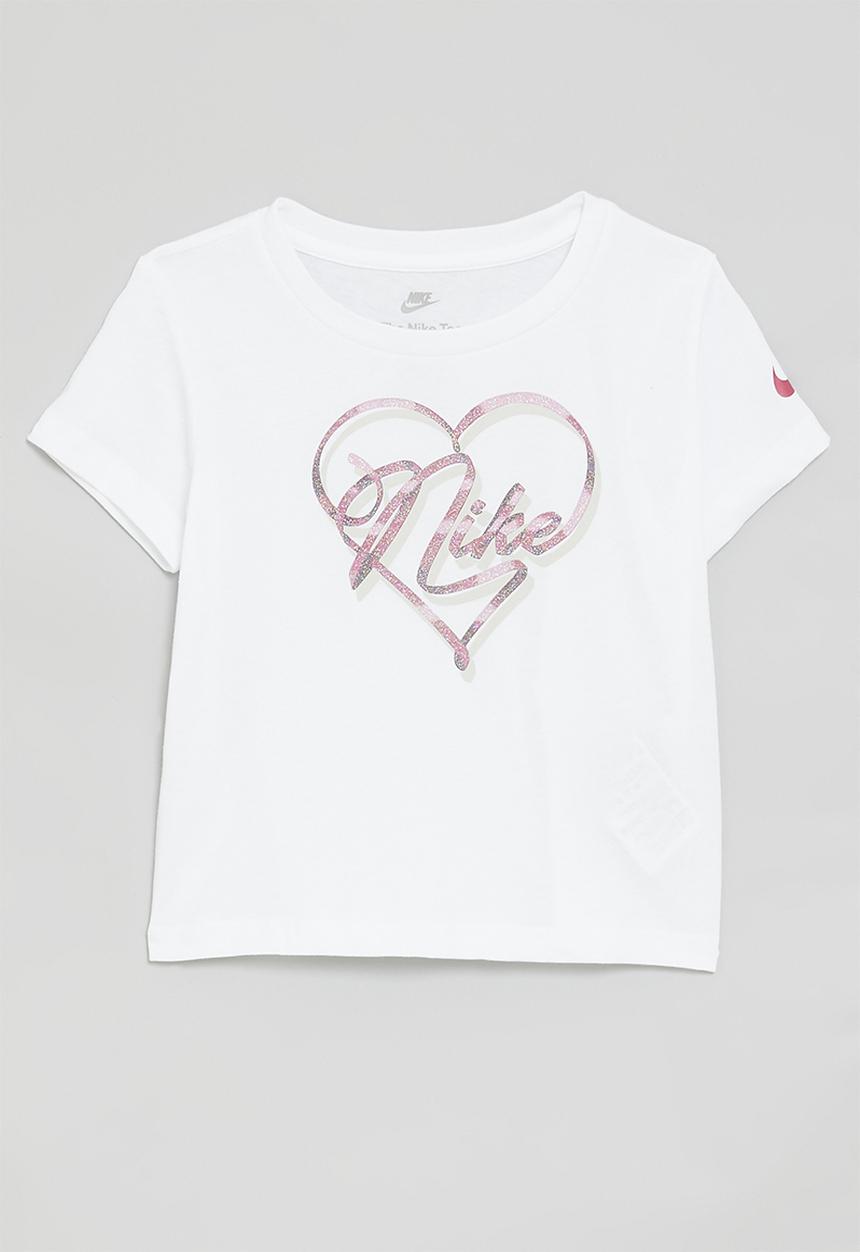 Nike - Nike swoosh on pointe graphic tee - white