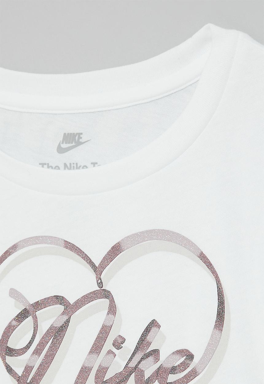 Nike - Nike swoosh on pointe graphic tee - white