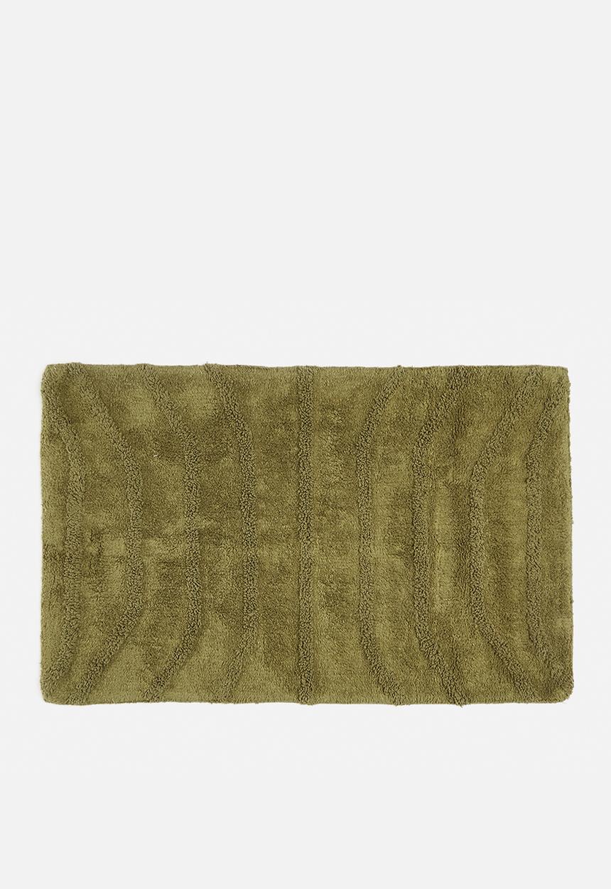 Sixth Floor - Handwoven cotton bathmat - olive