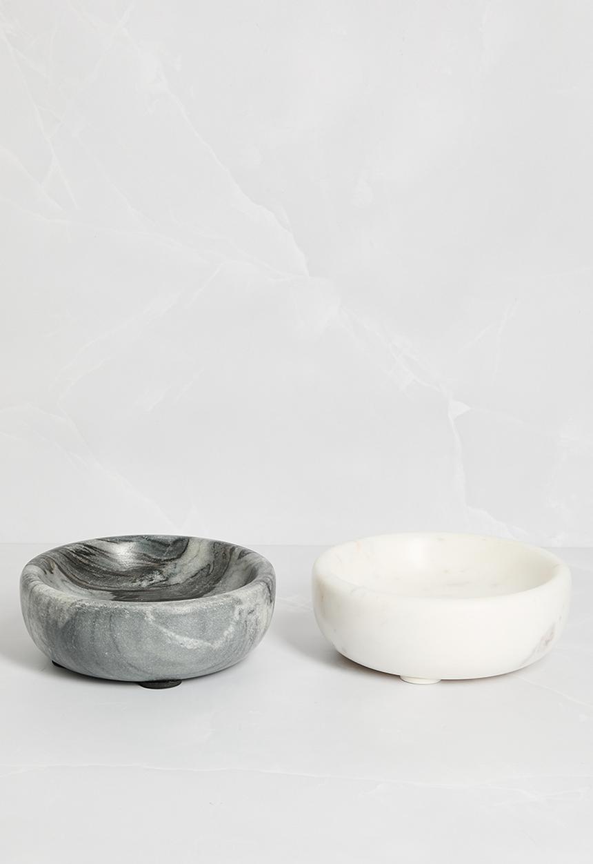 Sixth Floor - Small Trinket Bowls Set of 2 - Grey & White