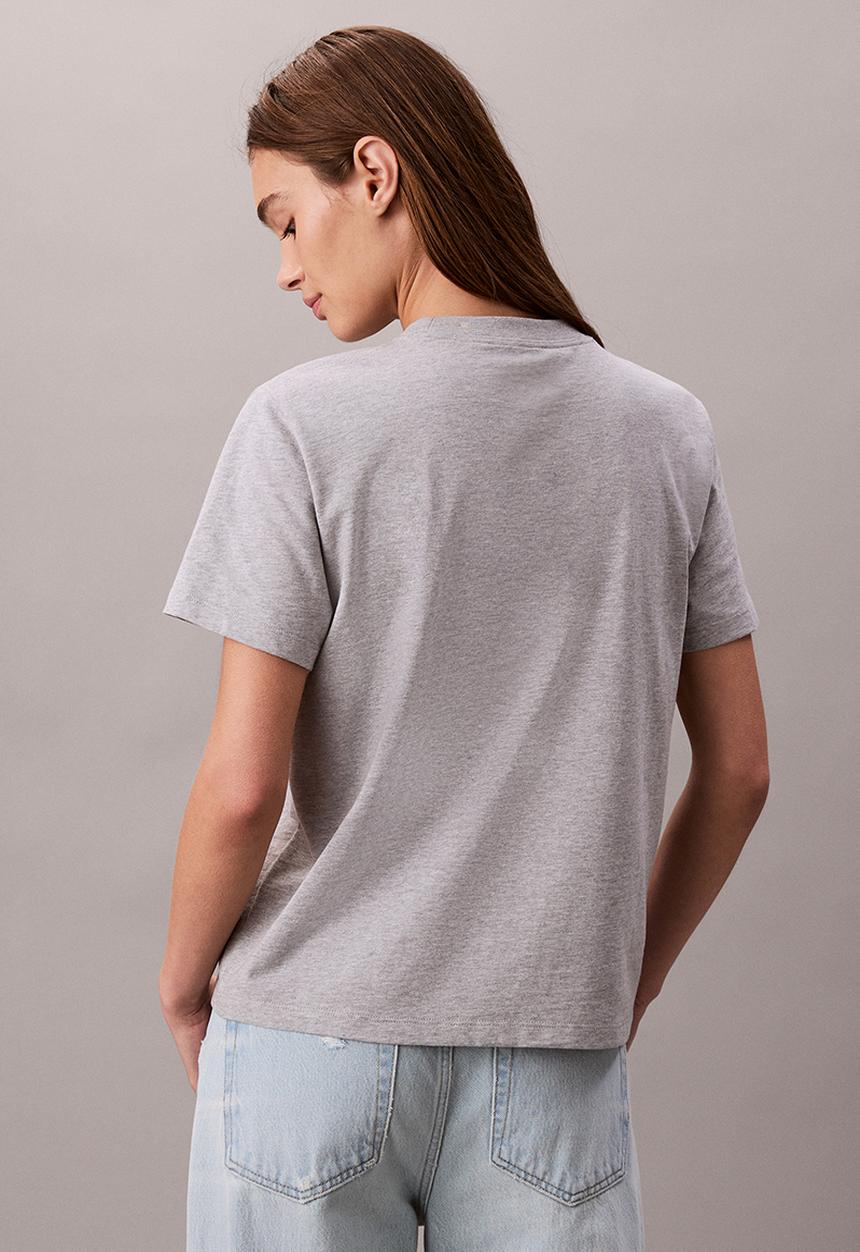 Calvin Klein - Hero ss classic monologo cneck tee - heroic grey heather
