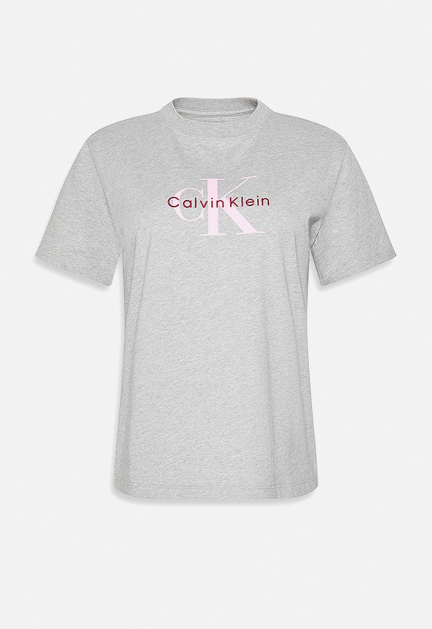 Calvin Klein - Hero ss classic monologo cneck tee - heroic grey heather