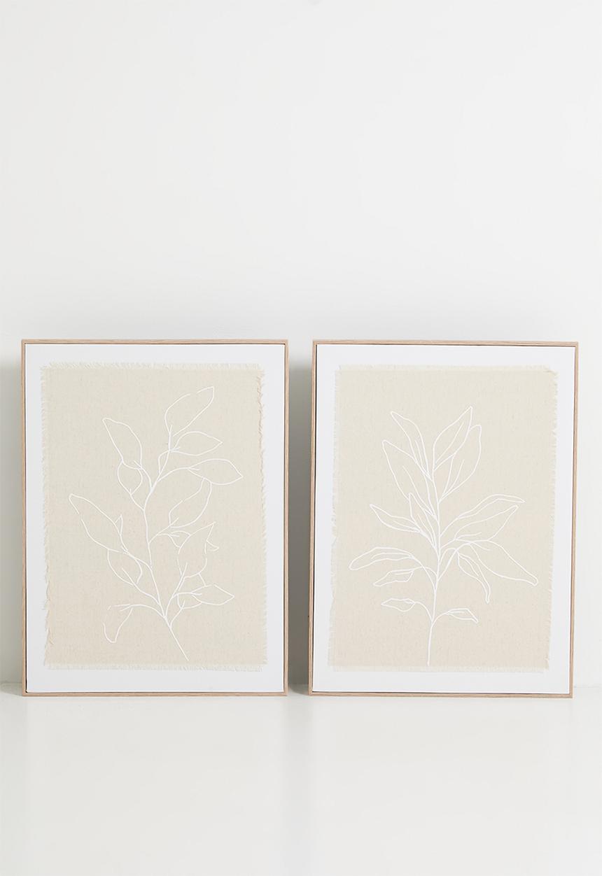 Sixth Floor - Bloom & Fade Set of 2 - Natural Frame
