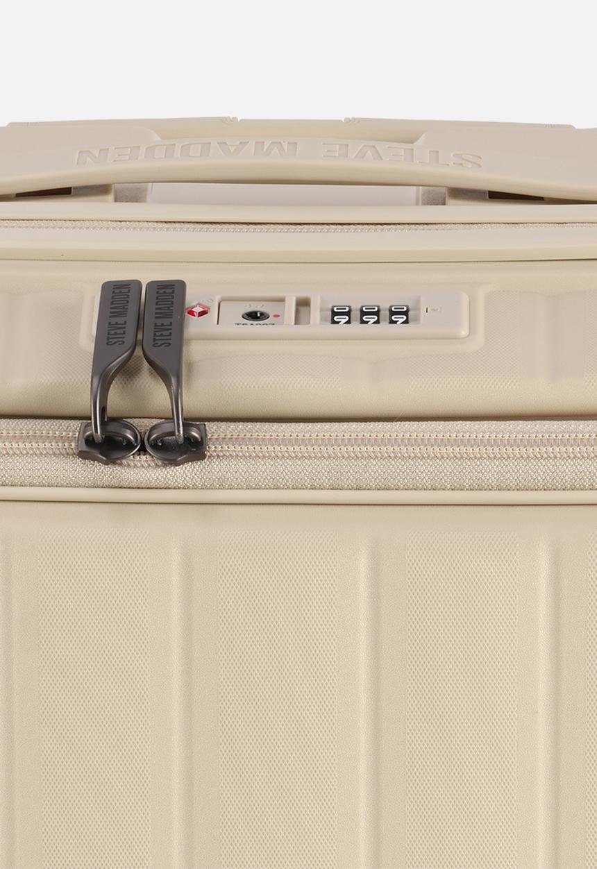 Steve Madden - Manhattan Medium Jet Set Luggage - Cream