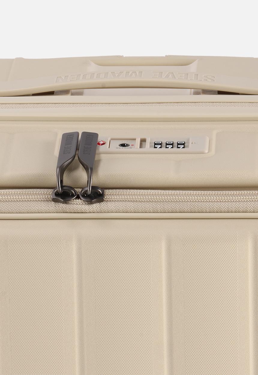 Steve Madden - Manhattan Large Jet Set Luggage - Cream